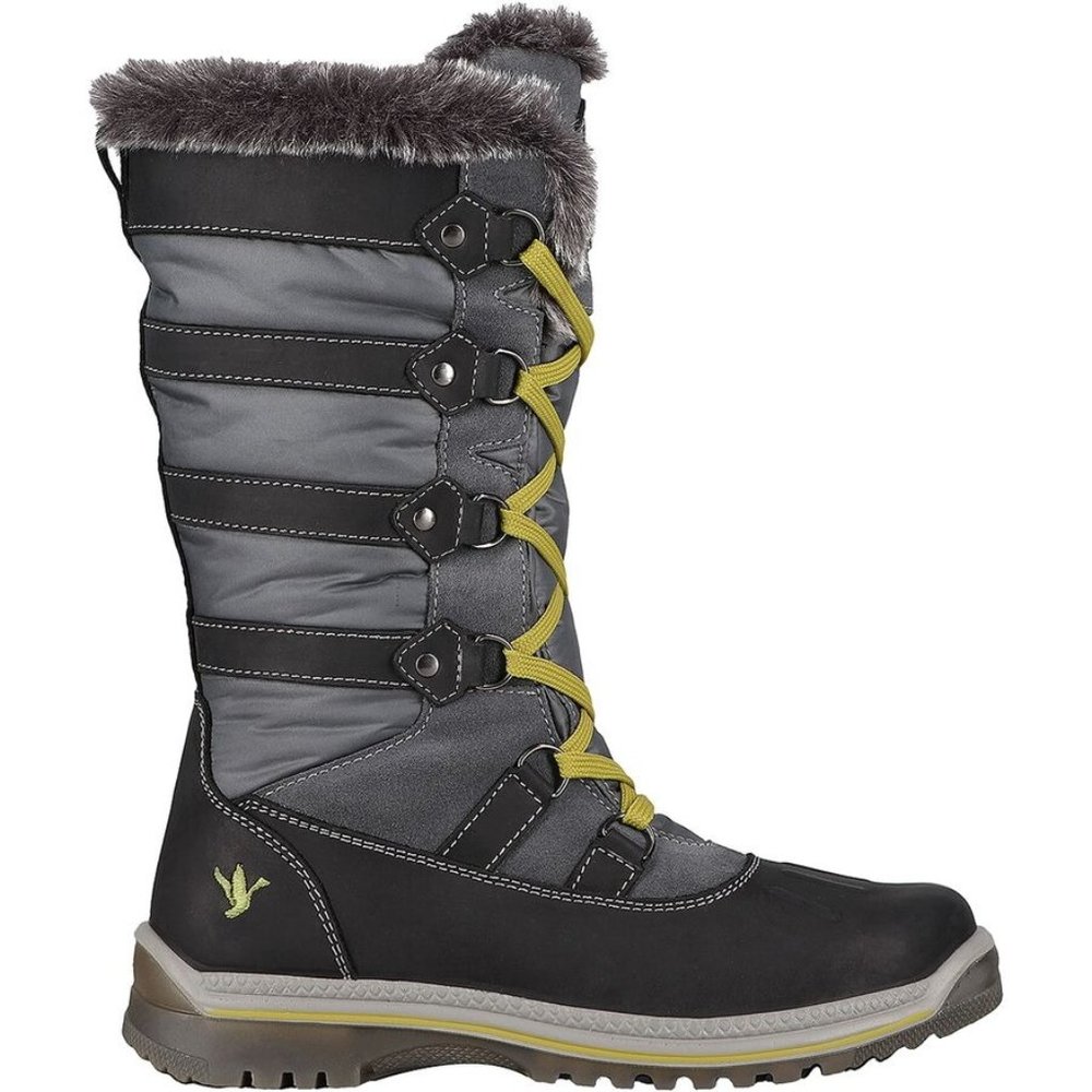 Santana Canada Women's Faux Fur Lined Marlyna Boot,Black, Gray & Green, 42/11.